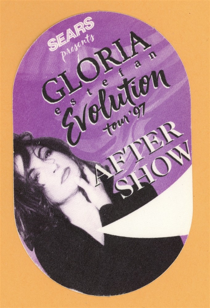 Gloria Estefan 1997 Evolution Concert Tour AFTER SHOW Backstage Pass - Sears