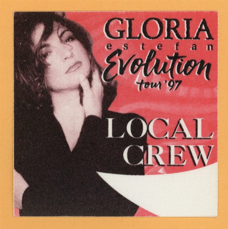 Gloria Estefan 1997 Evolution Concert Tour CREW Backstage Pass