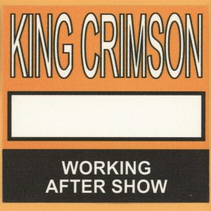King Crimson 1995 Thrak Concert Tour Backstage Pass