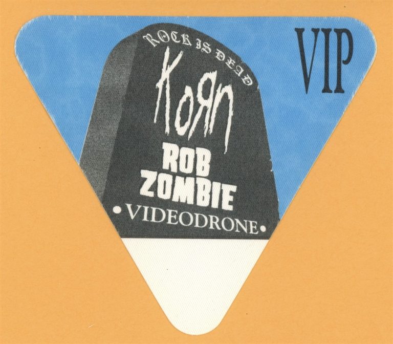 Korn 1999 Issues Concert Tour VIP Backstage Pass