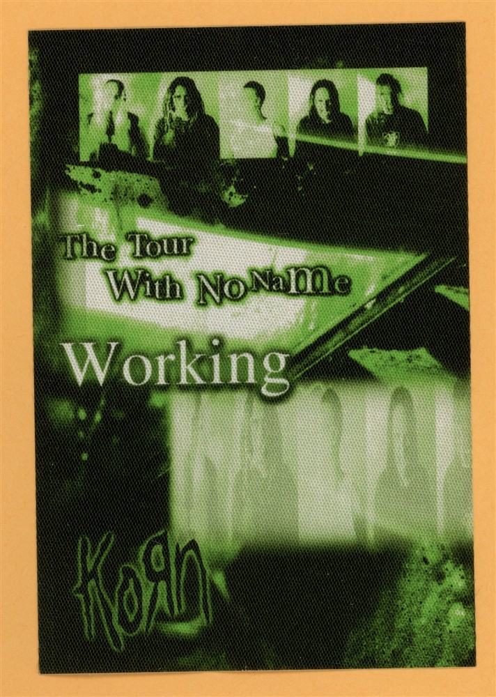 Korn 2002 Tour With No Name Concert Tour Working Backstage Pass