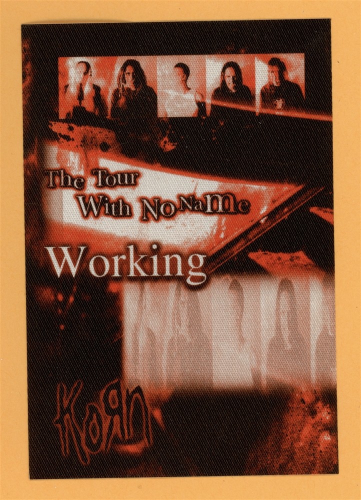Korn 2002 Tour With No Name Concert Tour Working Backstage Pass