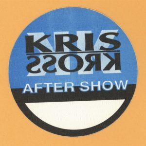 Kris Kross 1992 Totally Krossed Out Concert Tour AFTER SHOW Backstage Pass