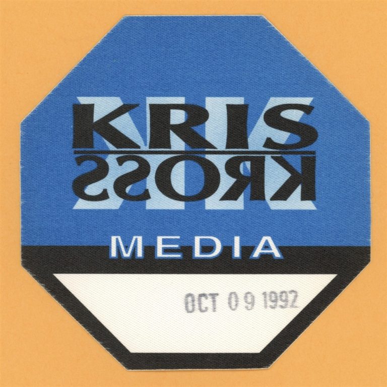 Kris Kross 1992 Totally Krossed Out Concert Tour MEDIA Backstage Pass