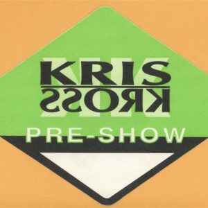 Kris Kross 1992 Totally Krossed Out Concert Tour PRE SHOW Backstage Pass