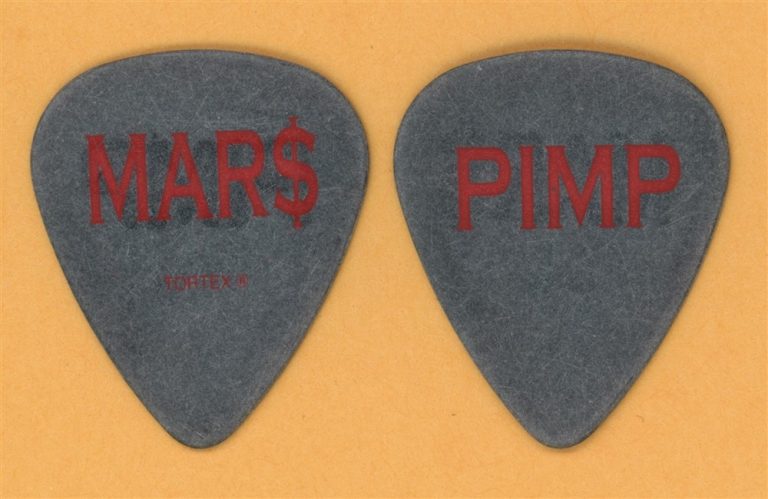 Motley Crue Mick Mars PIMP Vintage Guitar Pick - 2005 Red, White & Crue Tour