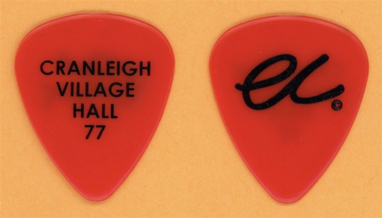 Eric Clapton Vintage Guitar Pick - Cranleigh Village Hall 77