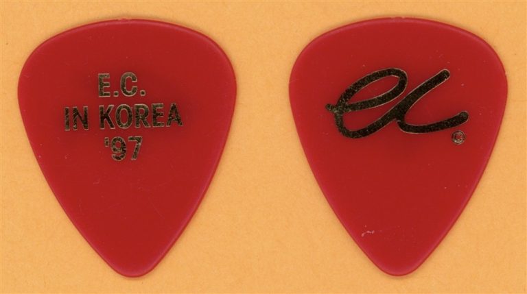 Eric Clapton Vintage Guitar Pick - E.C. In Korea '97