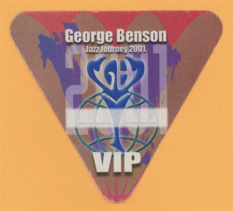 George Benson 2001 Jazz Journey Concert Tour VIP Backstage Pass