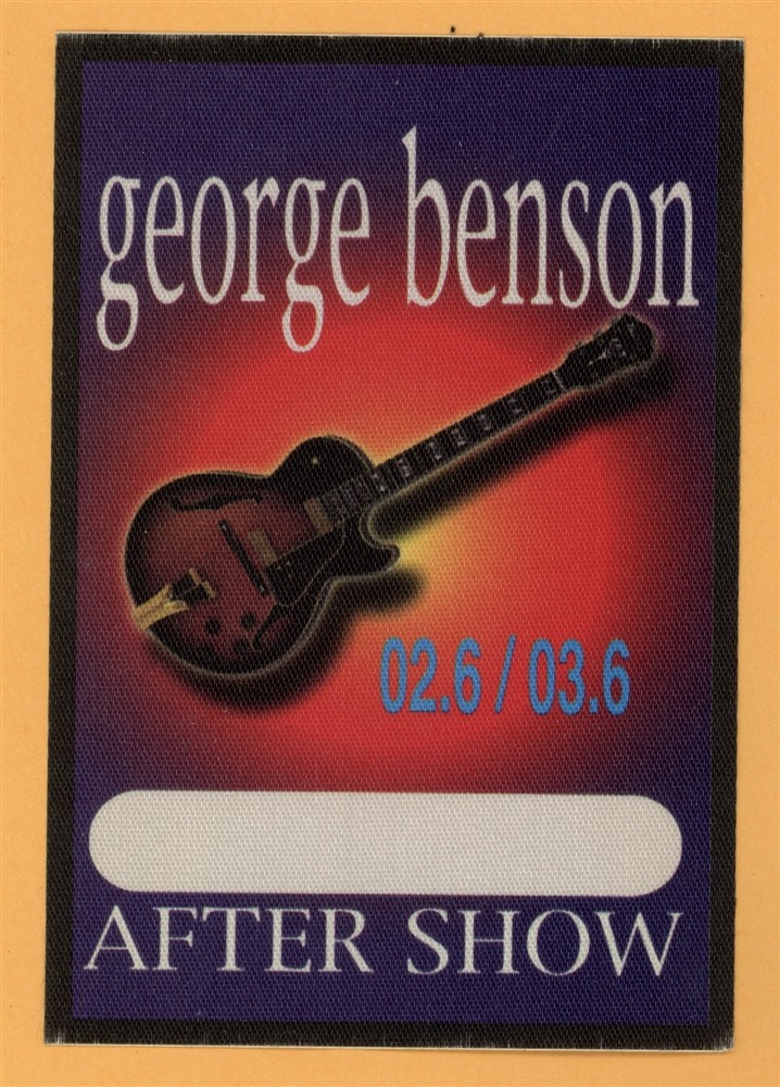 George Benson 2003 Concert Tour AFTER SHOW Backstage Pass
