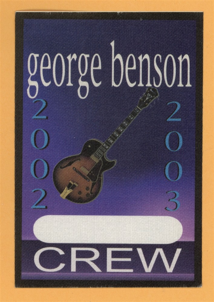 George Benson 2003 Concert Tour CREW Backstage Pass