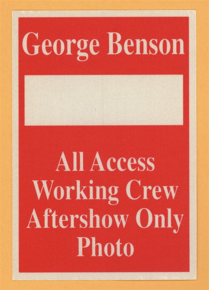 George Benson Concert Tour ALL ACCESS Backstage Pass