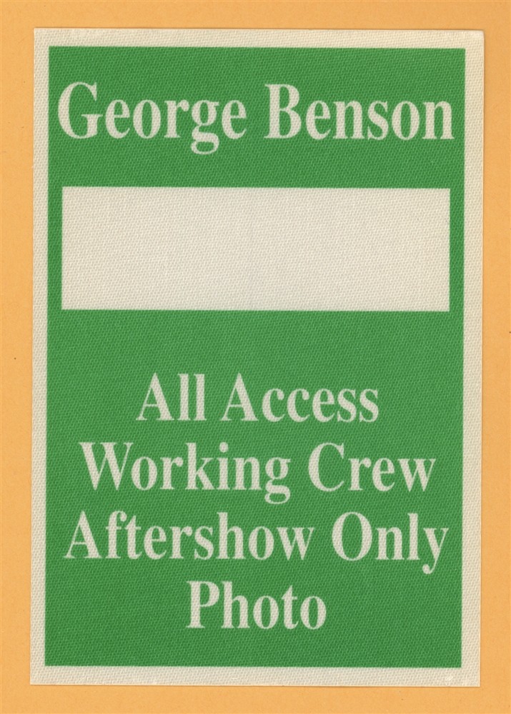 George Benson Concert Tour ALL ACCESS Backstage Pass