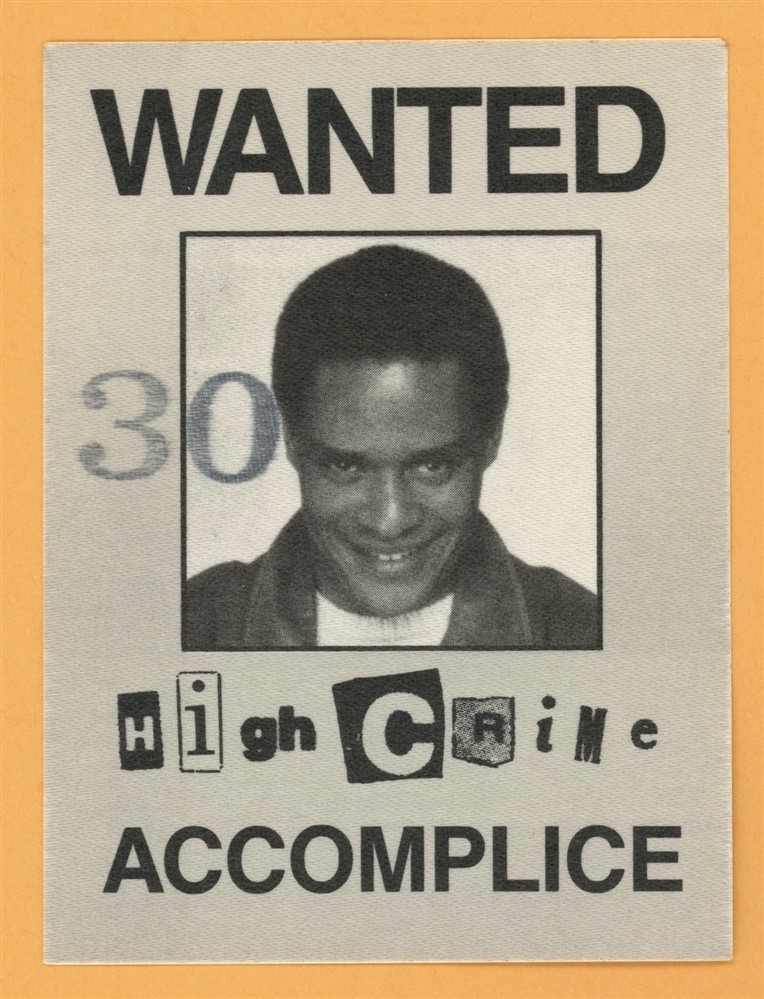 Al Jarreau 1984 High Crime Concert Tour Backstage Pass