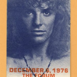 Peter Frampton 1976 The Forum Concert Tour Backstage Pass