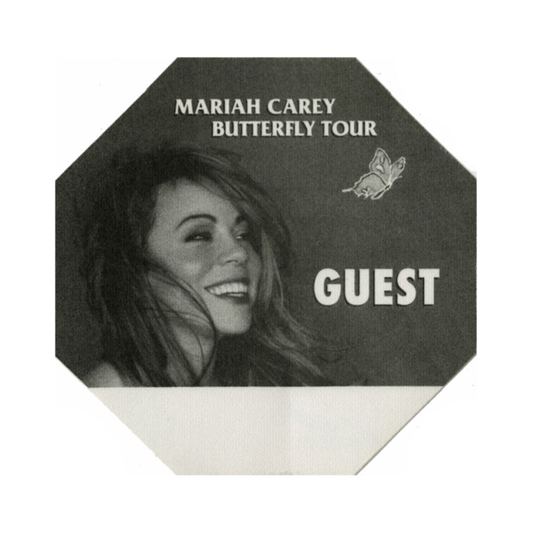 Mariah Carey 1998 Butterfly Concert Tour Guest Backstage Pass