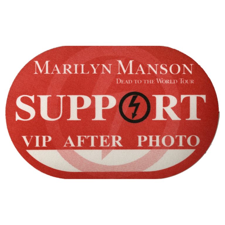 Marilyn Manson 1997 Antichrist Superstar Concert Tour Support Backstage Pass