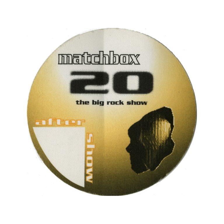 Matchbox 20 1998 Big Rock Show Concert Tour Aftershow Backstage Pass