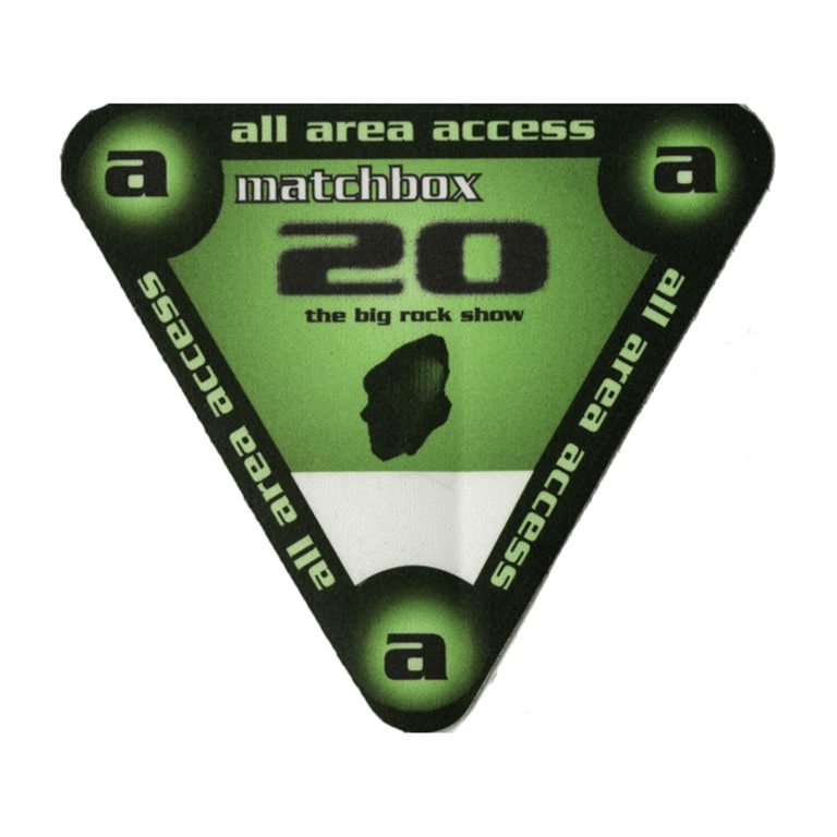 Matchbox 20 1998 Big Rock Show Concert Tour All Access Backstage Pass