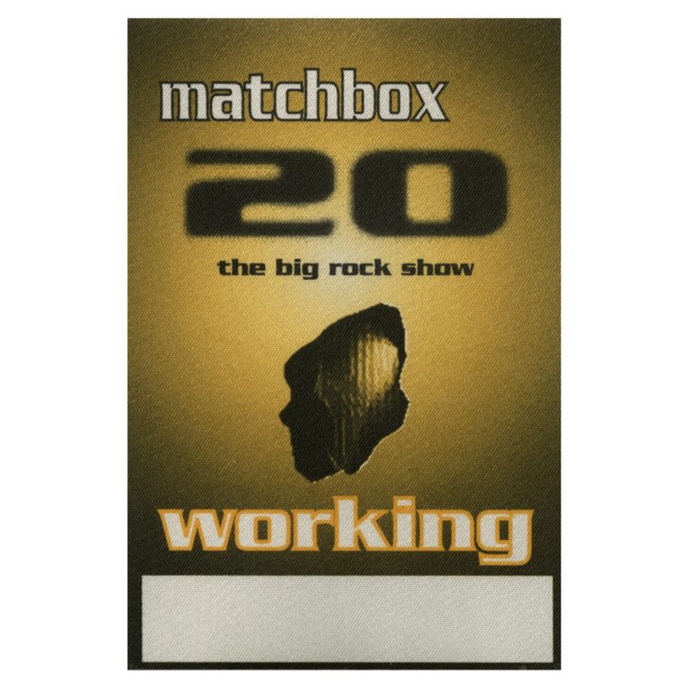 Matchbox 20 1998 Big Rock Show Concert Tour Backstage Pass