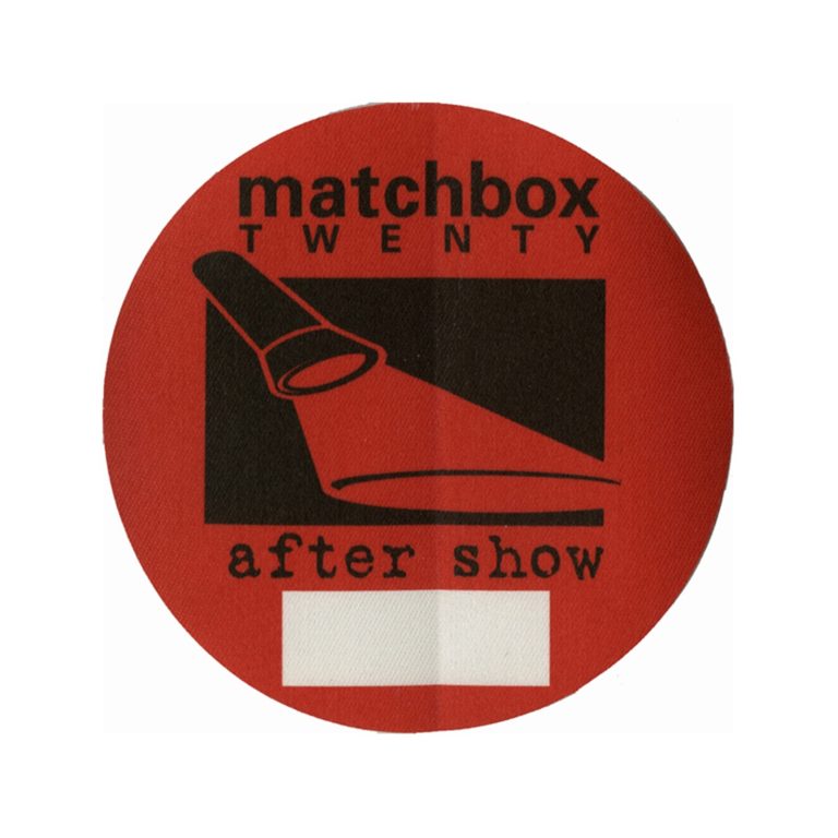 Matchbox 20 2000 Mad Season Concert Tour Aftershow Backstage Pass