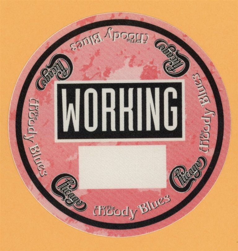 Chicago 1992 The Moody Blues Concert Tour WORKING Backstage Pass