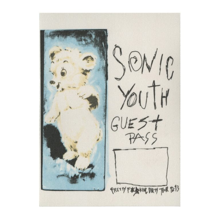 Sonic Youth 1992 Dirty Concert Tour Guest Backstage Pass