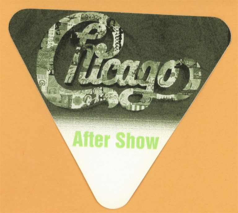 Chicago 1999 Concert Tour AFTER SHOW Backstage Pass