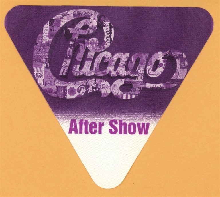 Chicago 1999 Concert Tour AFTER SHOW Backstage Pass