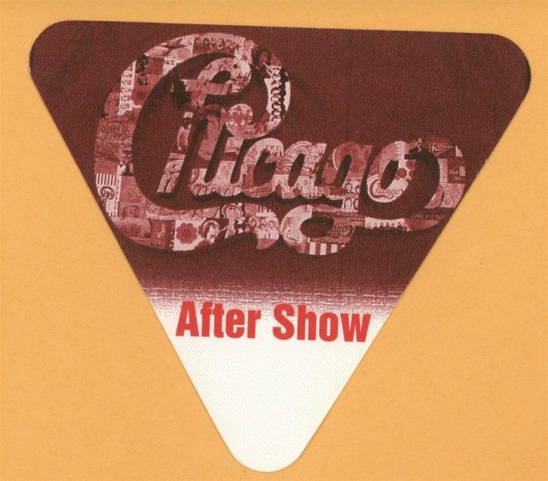 Chicago 1999 Concert Tour AFTER SHOW Backstage Pass