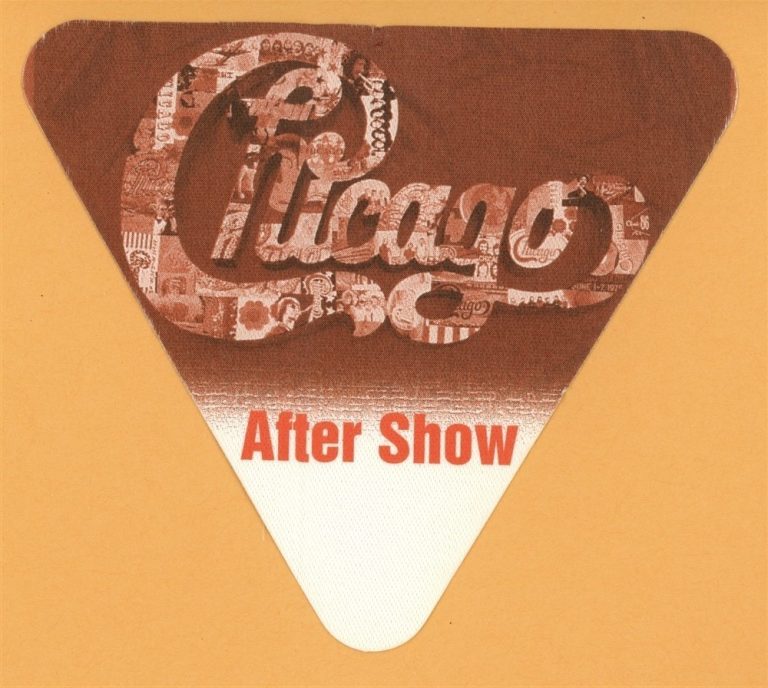 Chicago 1999 Concert Tour AFTER SHOW Backstage Pass