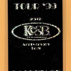 KC & The Sunshine Band 1999 25th Anniversary Tour Laminated Backstage Pass