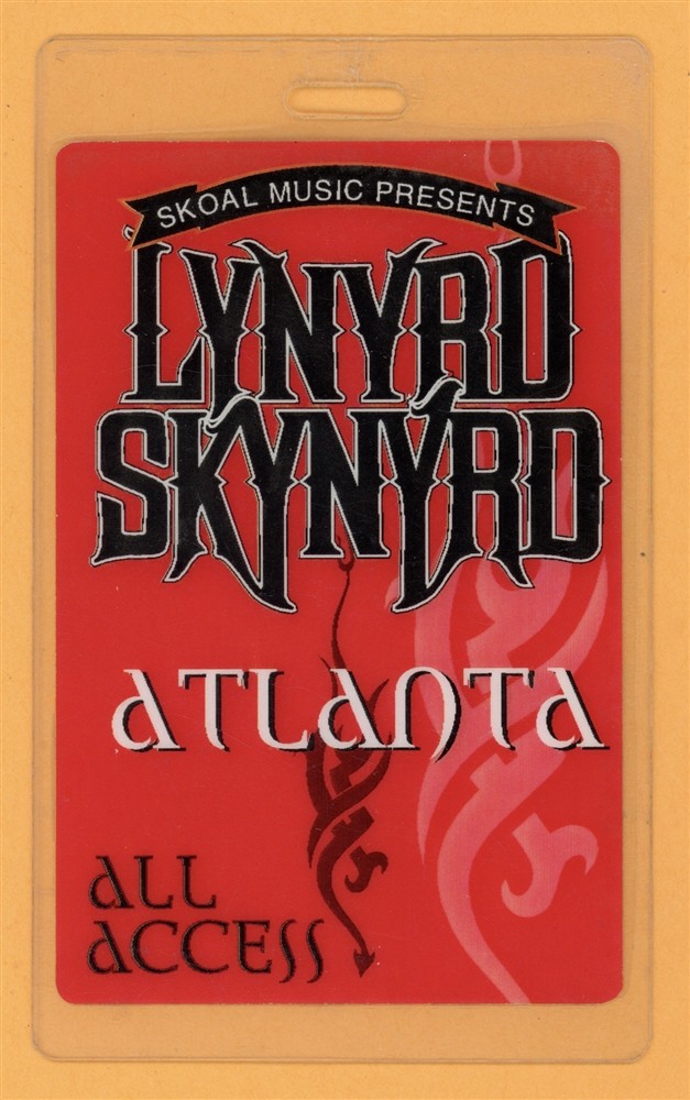 Lynyrd Skynyrd 1994 Endangered Species Tour AA Laminated Backstage Pass