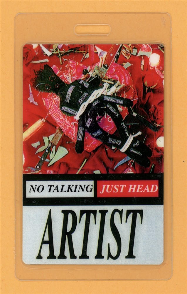 Talking Heads 1986 True Stories Tour Artist Laminated Backstage Pass