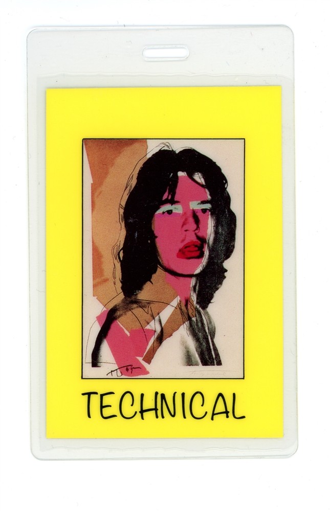 Mick Jagger 1988 Primitive Cool tour TECHNICAL Laminated Backstage Pass LARGER