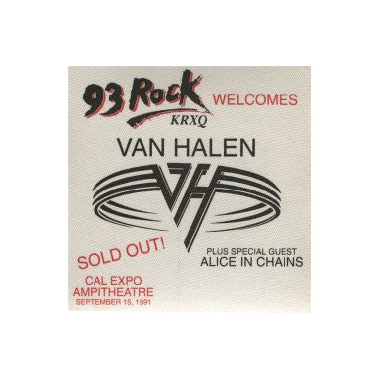 Van Halen 1991 Unlawful Carnal Knowledge Concert Tour Radio KRXQ Backstage Pass