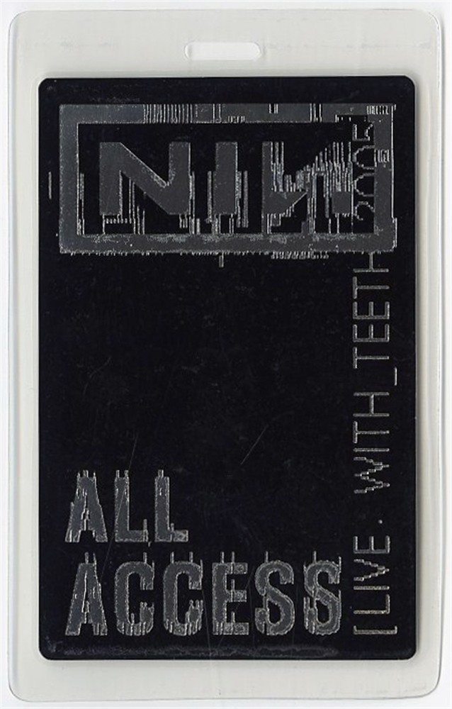 Nine Inch Nails 2005 Live: With Teeth Tour AA Foil Laminated Backstage Pass