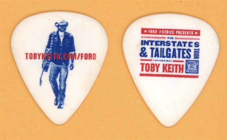 Toby Keith Vintage Guitar Pick - 2016 Interstates & Tailgates Tour
