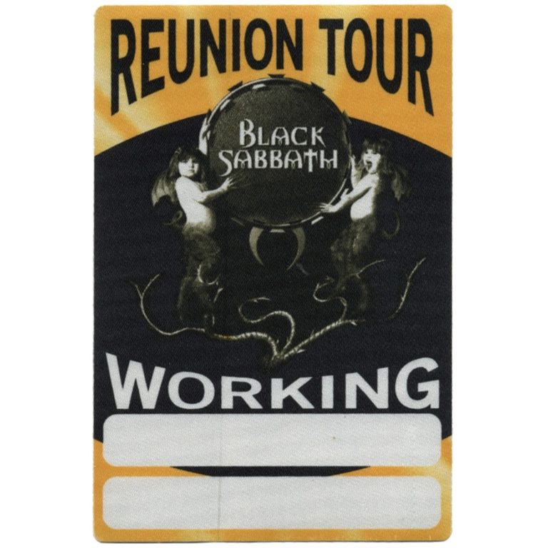 Black Sabbath 1999 Reunion Concert Tour Working Backstage Pass