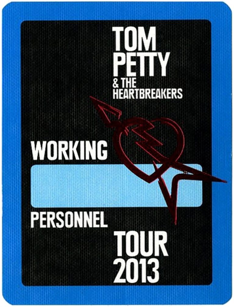 Tom Petty 2013 Concert Tour Working Backstage Pass