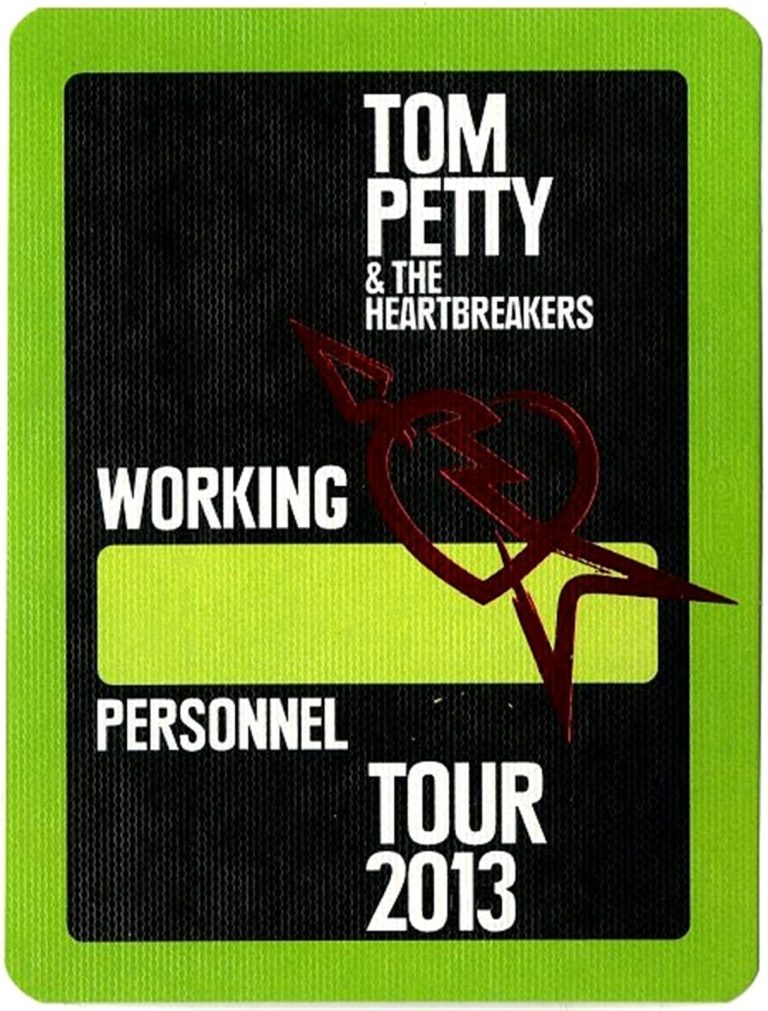 Tom Petty 2013 Concert Tour Working Backstage Pass