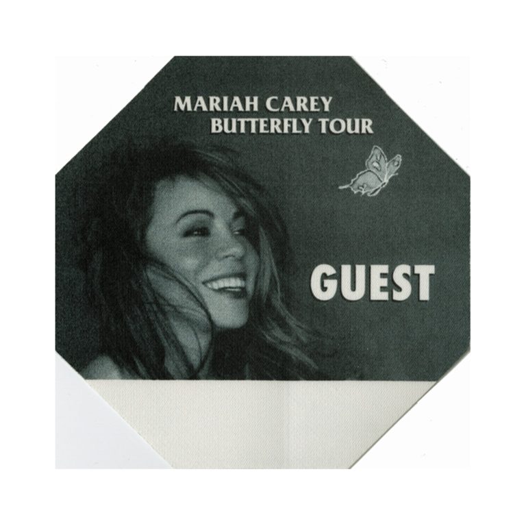 Mariah Carey 1998 Butterfly Concert Tour Band Guest Backstage Pass