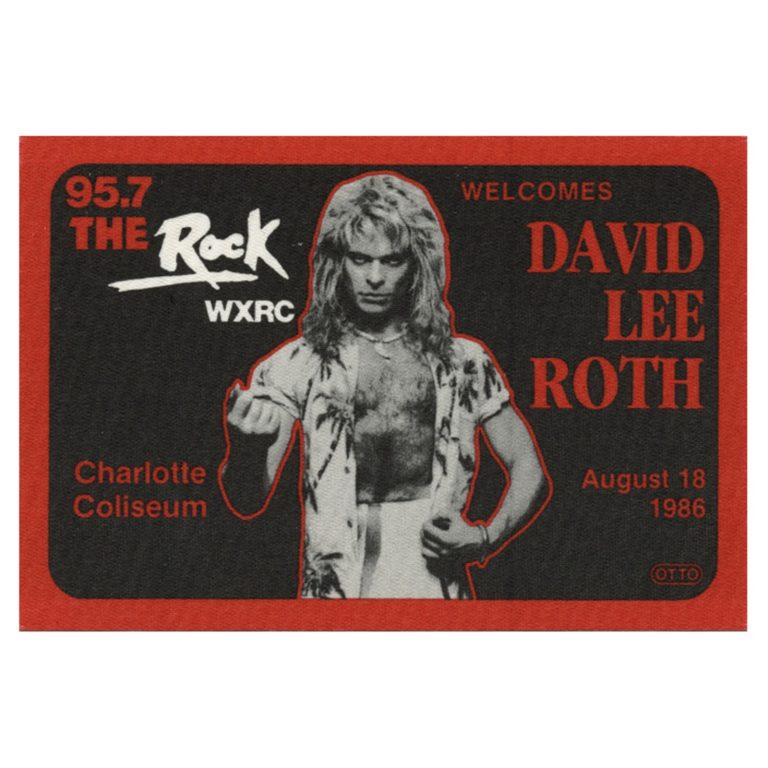 David Lee Roth 1986 Eat 'em and Smile Concert Tour Promo Backstage Pass