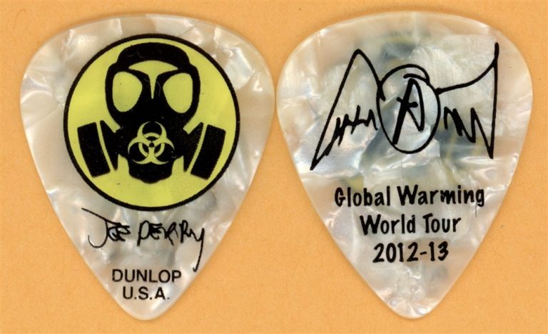 Aerosmith Joe Perry Vintage Guitar Pick - 2012 Global Warming Tour