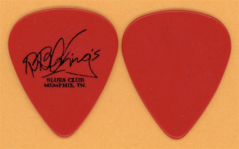 BB King Memphis Tennessee Blues Club Vintage Tour Guitar Pick
