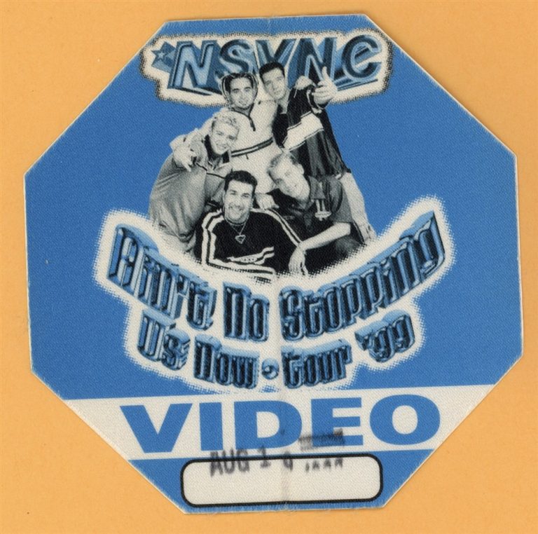 NSYNC 1999 Ain't No Stoppin' Us Now Concert Tour Video Backstage Pass