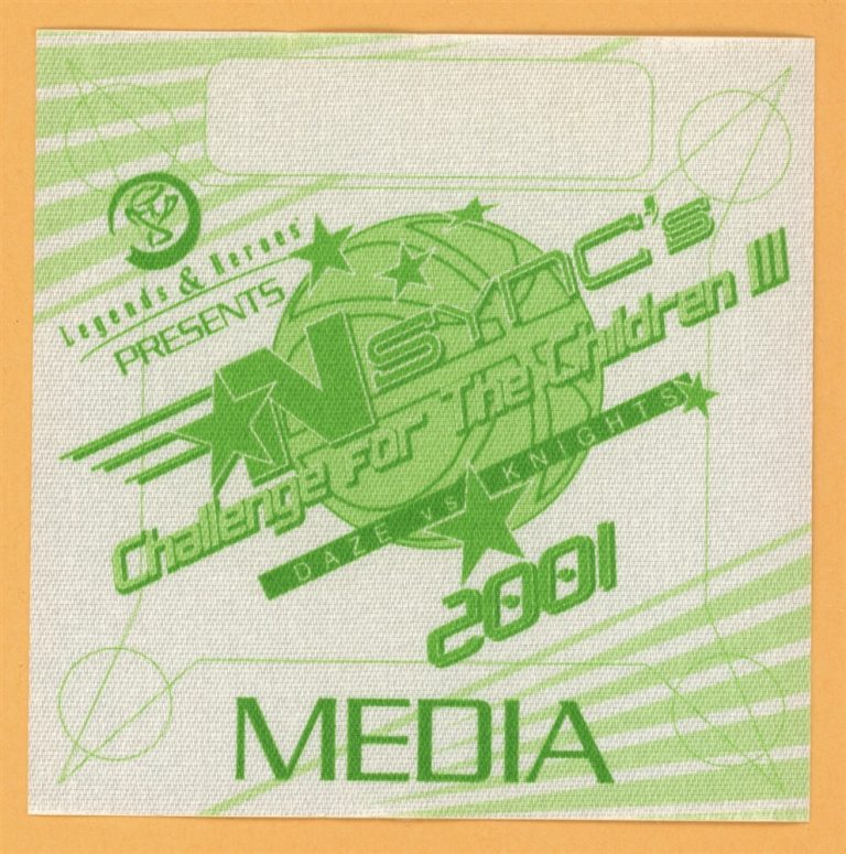 NSYNC 2001 Challenge for the Children Concert Tour Band Media Backstage Pass