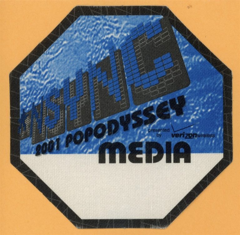 NSYNC 2001 Pop Odyssey Concert Tour Support Media Backstage Pass