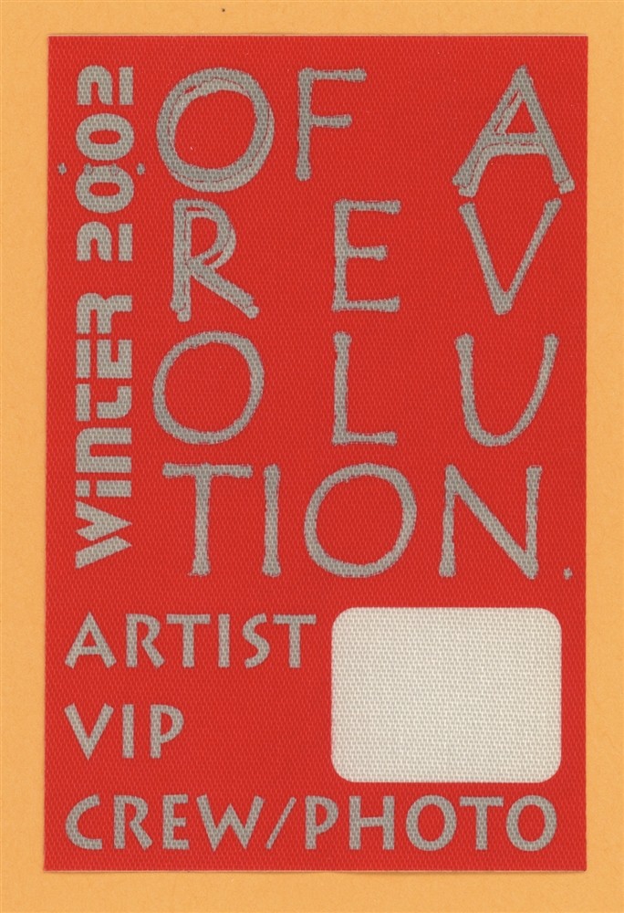 OAR 2002 Of A Revolution Concert Tour VIP Backstage Pass