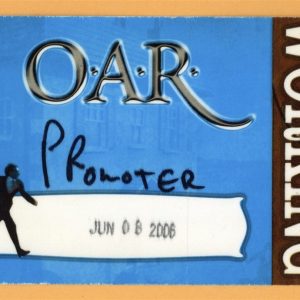 OAR 2006 Stories of a Stranger Concert Tour WORKING Backstage Pass